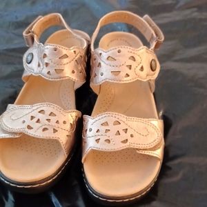 Clark collection ultimate comfort sandals size 7 bronze gold sandals